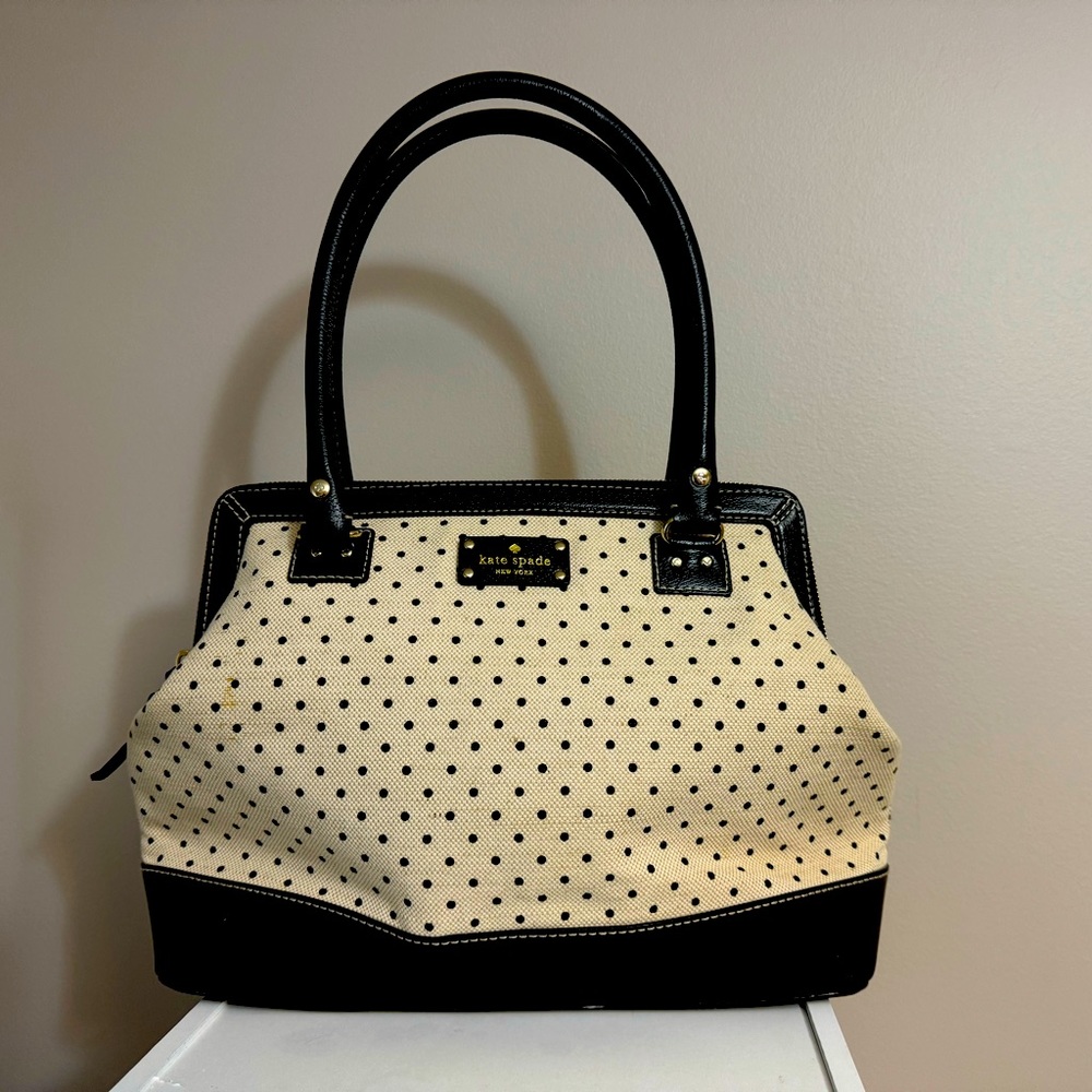 Kate Spade Leather and Canvas purse - red lining